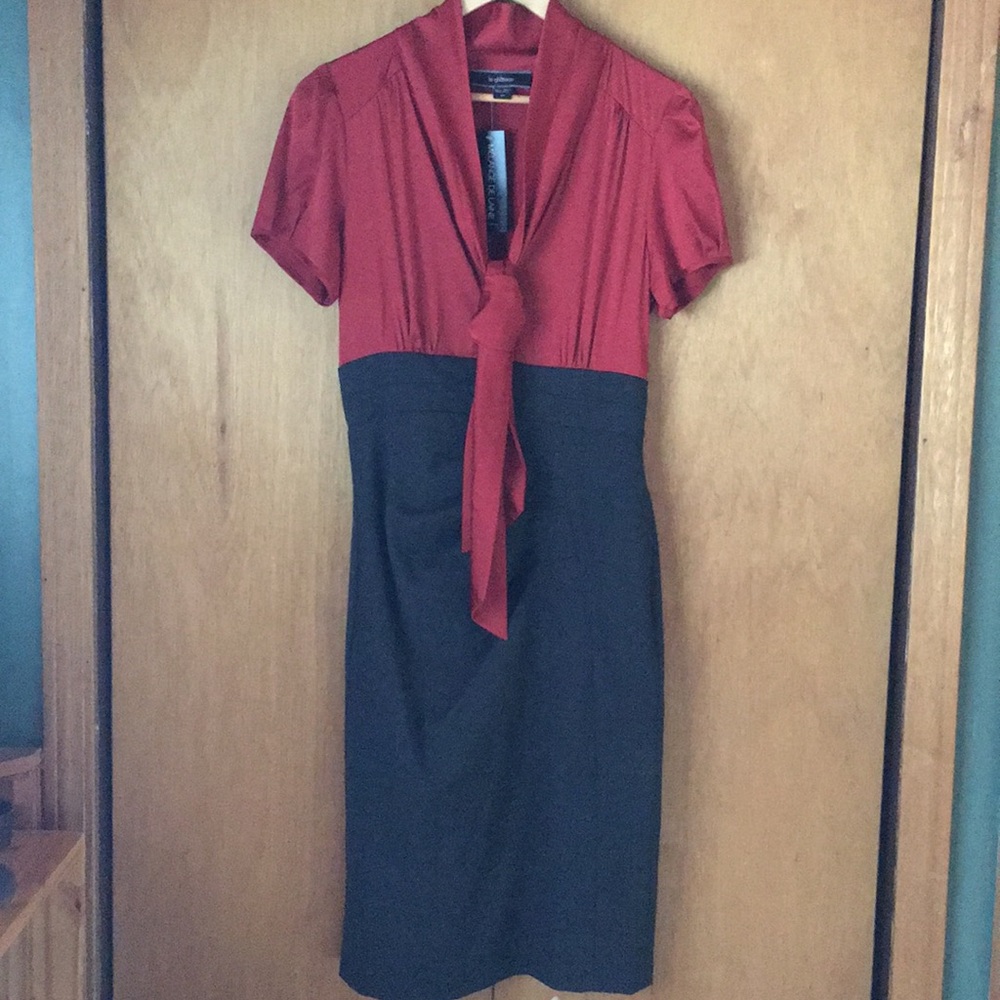 Le Chateau Satin/Wool Dress